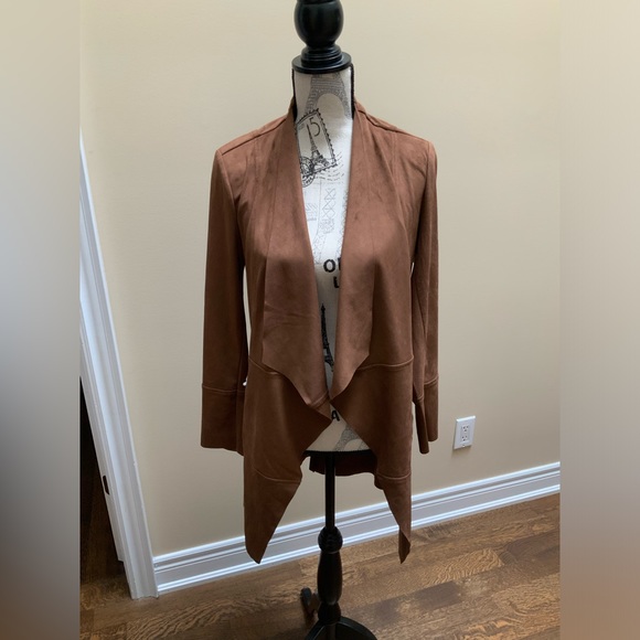 MELANIE LYNE Suede Brown Open Duster Jacket Dressy Women’s Size 4 BRAND NEW - Picture 9 of 16